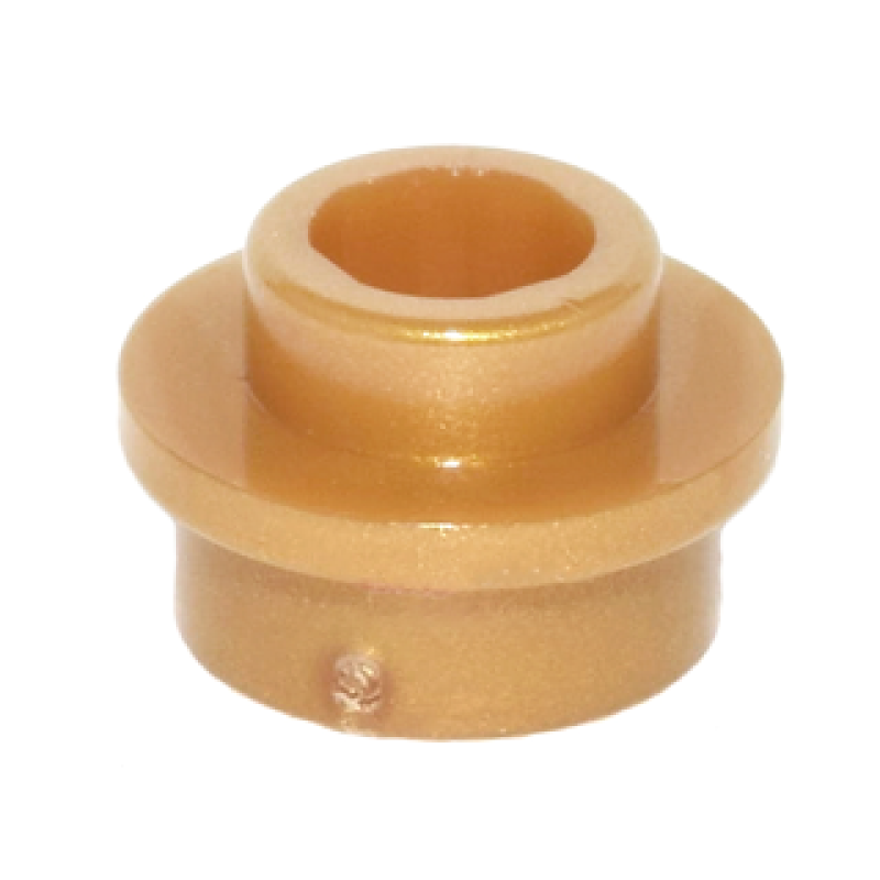 Plaat, Rond 1x1 met open nop Pearl Gold